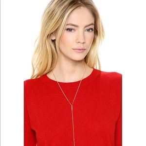 Jennifer Zeuner Double Diamond Lariat Necklace